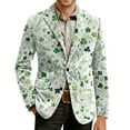 thumbnail image 5 of Nokdvo Mens Corduroy Vintage Blazer Valentine's Day Button Down Jackets Notched Lapel Heart Print Suit Jacket with Pockets Stylish Casual Lightweight Valentines Day Blazers Suit Jacket,Green XL, 5 of 6