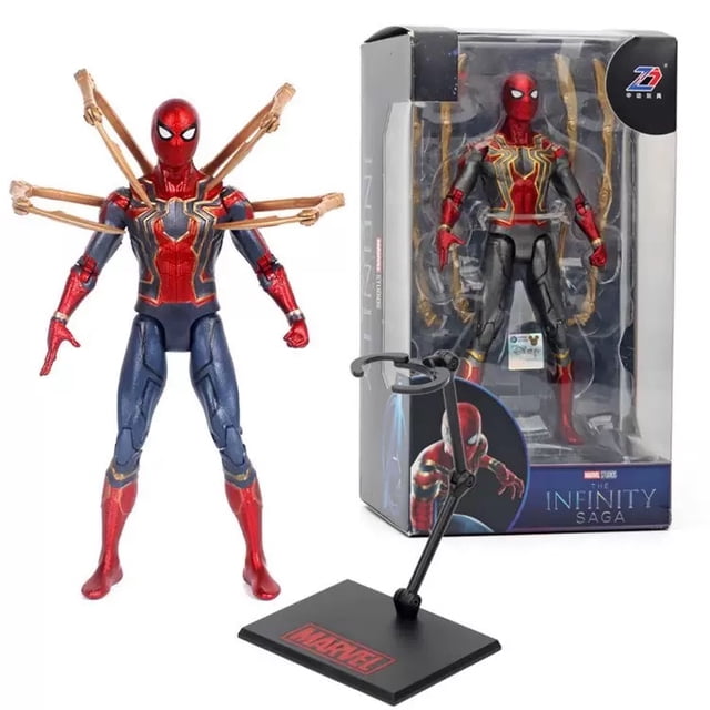 ZD Iron Spider Action Figure Model Movable with Display Stand & Golden Legs
