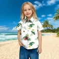 thumbnail image 7 of Stamzod Boys Button Down Shirt Short Sleeve Summer Boys Clothes Fashion Tropical Printed Casual Short Sleeve Hawaiian Shirt with Pocket White G 3 Years, 7 of 7