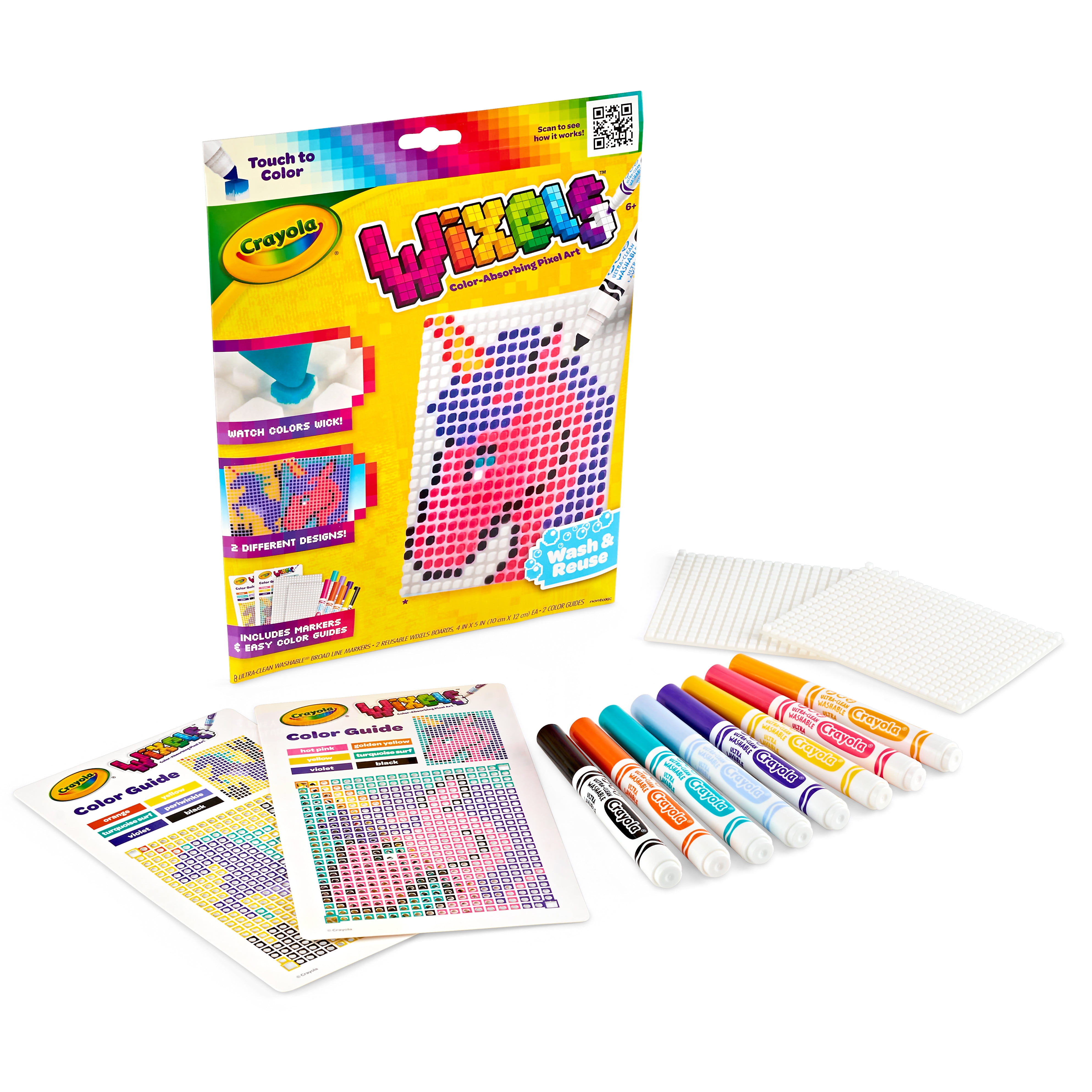 Crayola Wixels Unicorn Activity Kit, Pixel Art Coloring Set, Gift for Kids