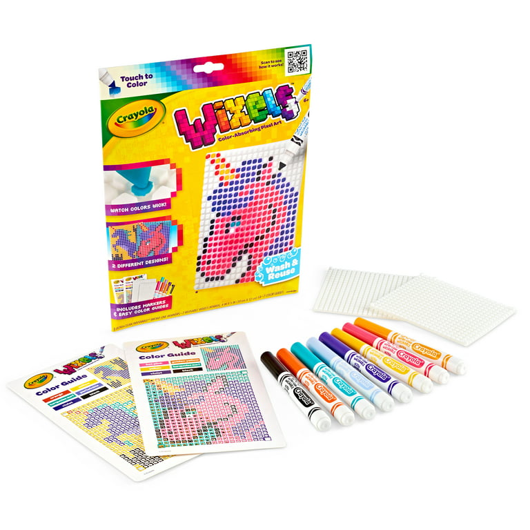 Crayola Wixels Unicorn Activity Kit, Pixel Art Coloring Set, Gift for Kids