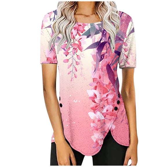 Summer Tops for Women 2026 Trendy, Button Down Shirts for Women Drop Shoulder Longline Women Casual Tops Long Sleeve Women Clothing Tops
