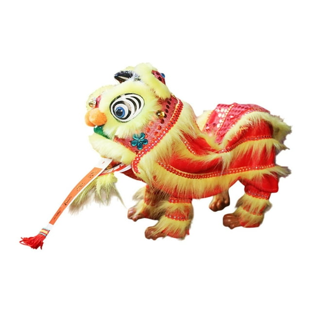 tamizeot Marionnette à Corde à Main avec Tige 2025 pour Projets Multiculturels Fêtes d'Enfants Rouge Jaune 38x20cm