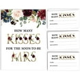 thumbnail image 3 of Inkdotpot How Many Kisses For The Soon To Be Mrs Floral White 1 Sign + 30 Cards Bridal Shower Game, 3 of 4