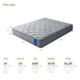 thumbnail image 4 of NNSNG 12" Twin Size Mattress in a Box, Breathable Knitted Fabric Hybrid Mattress with Motion Isolation, Medium Soft for All Sleepers, Grey, 4 of 9