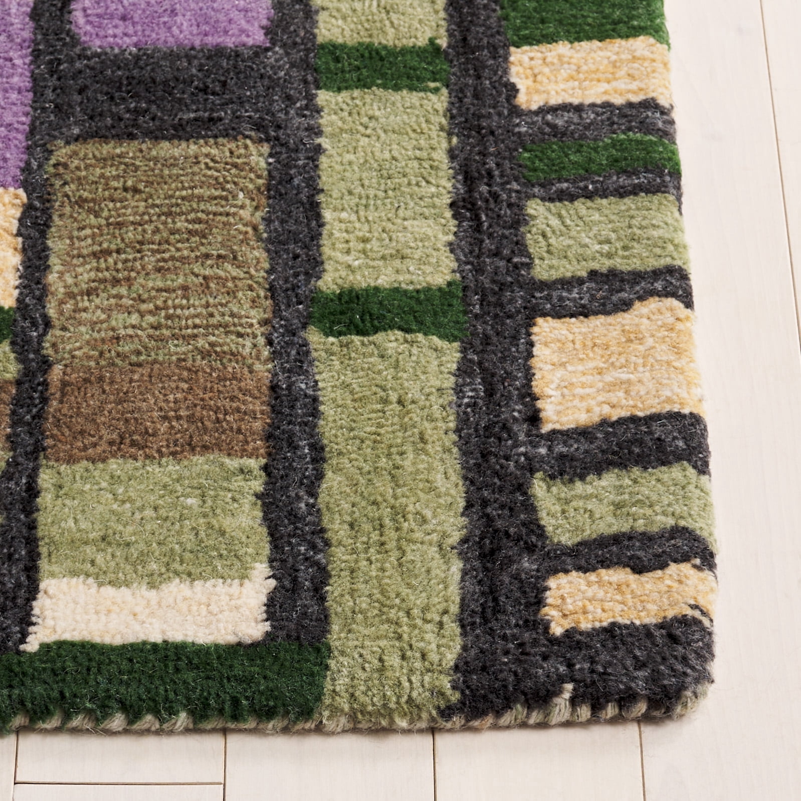SAFAVIEH Rodeo Drive Vonda Abstract Area Rug, Green/Purple, 6' x 6' Square