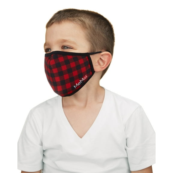MeMoi Buffalo Plaid Kids Unisex Face Covering