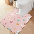 thumbnail image 2 of Yayeee Bath Rug for Bathroom Floor Non Slip Rectangle Fluffy Soft Absorbent Mat, 16"x24", Love in The Air, 2 of 7