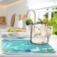 thumbnail image 5 of SKYSONIC Absorbent Dish Drying Mat Beautiful Crane Kitchen Counter Mat Protector,Reversible,Extra Large 24 x 18 Inches, 5 of 7