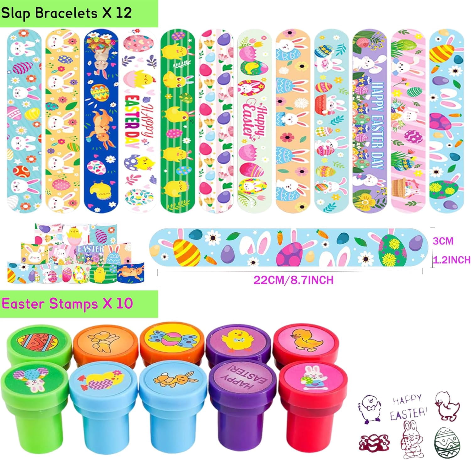 300-Piece Easter Eggs with Toys Inside, Plastic Eggs for Easter Egg Hunts, Basket Stuffers and Party Favors for Kids and Toddlers