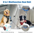 thumbnail image 4 of Dog Seat Belt for Car, Upgrade 3-in-1 Dog Seatbelt with Adjustable Metal Buckle, Safety Headrest Restraint Dog Car Harness with Elastic Bungee for Small Medium Large Dogs Pet, 4 of 7