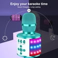 thumbnail image 3 of Micrófono de karaoke BONAOK con luces LED inalámbricas Bluetooth Q78, 3 of 7