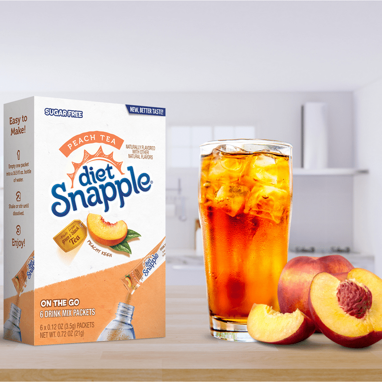 Save on Snapple Diet On The Go Tea Drink Mix Peach Sugar Free - 6