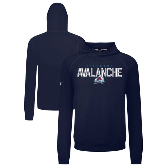Men's Levelwear Navy Colorado Avalanche Mandate Carve Tri-Blend Pullover Hoodie