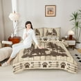 thumbnail image 4 of Manfei Wildlife Bear Print Bedding Comforter Set, Western Hippie Aztec Twin Comforter Sets, Countryside Animal Reversible Bedding Set, Breathable Home Decor, 2-Piece, 4 of 8
