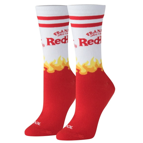Cool Socks Novelty Crew Socks Women's Frank's Red Hot Sauce, Graphic Print, Large