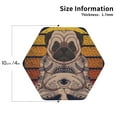 thumbnail image 2 of Pofeuu Pug dog Yoga Print Coasters for Drinks, 4Pack PU Leather Coasters, Bar Drink Coasters for Tabletop Protection, Furniture from Damage-Hexagon, 2 of 6