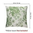 thumbnail image 4 of Ullo0ord Vintage Floral Pillow Covers Set of 2 Forest Green and Cream Floral Throw Pillow Covers Chinoiserie Flower Pillowcases Rustic Farmhouse Cushion Covers for Couch Home Decor 18x18in, 4 of 7