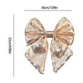 thumbnail image 3 of Christmas Tree Bows,Large Glitter Christmas Bow, Sequin Wreath Bow for Xmas Tree, Christmas Tree Topper Decorations, Elegant Glitter Bowknot Ornaments for Christmas Party Supplies Decor (Rose Gold), 3 of 6