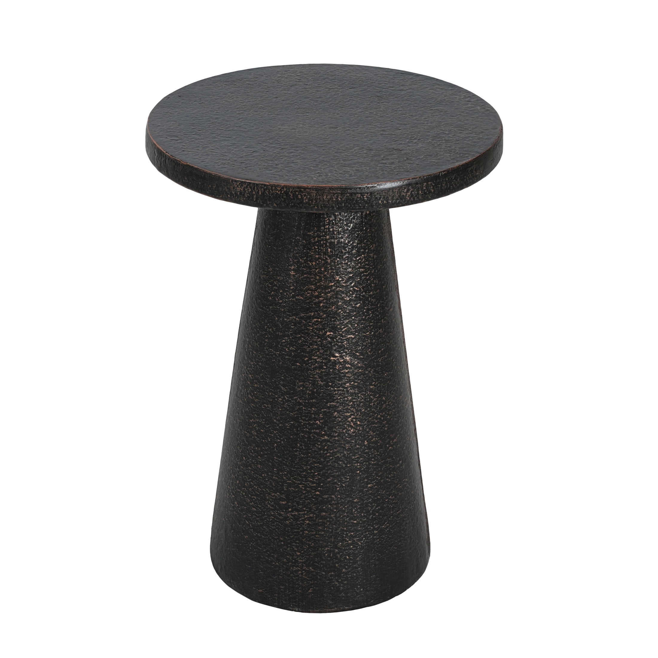 Christopher Knight Home Minimalist MGO Indoor Outdoor Accent Side Table, Weather-Resistant, Black