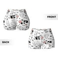 thumbnail image 6 of Cow Milk Pattern Workout Shorts For Women Scrunch Butt Lifting Yoga Gym Seamless Booty Biker Shorts X-Large, 6 of 9