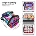 thumbnail image 3 of Unicorn Double Layered Insulated Refrigerated Lunch Bag with Two Compartments, Large Capacity, and Hand-Carry Strap - 7.1x11.4x16.1 Inches, 3 of 6
