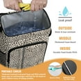 thumbnail image 2 of Travel Cooler Bag - Black and Tan Leopard Print Camping Beer Cooler Backpack with Bottle Opener- Waterproof Insulated Picnic Backpacks - Cooler Bag for Beach, 2 of 6