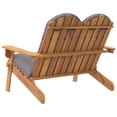 thumbnail image 4 of vidaXL Adirondack Patio Bench with Cushions 49.6" Solid Wood Acacia, 4 of 7