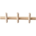 thumbnail image 3 of Wood Coat Rack Modern Wall Mounted Hat and Towel Hanger Wooden Hooks Robe Racks with Pegs for Bedroom Bathroom and Entryway Durable, Easy Assembly, Classic Design (3 Hook), 3 of 8