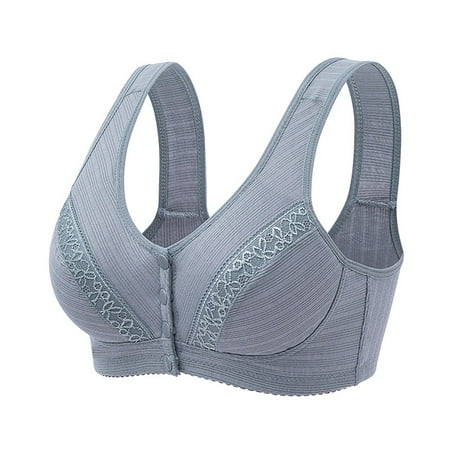 (3-Pack)Womens No Steel Ring Backless Bra Front Close Bra T Pack of Bras for Women Back Plus Size Seamless Women Bras Wireless Cotton Unlined Bra for Large Strapless Bra for Women Bust