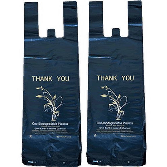 Single Bottle (6.5"W x 4.5" D x 20" H),Black Oxo-Biodegradable Plastic Bags
