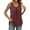 Z-Brown Red, variant on Summer Tank Tops for Women V-neck Sleeveless Shirts Pleated Front Tops