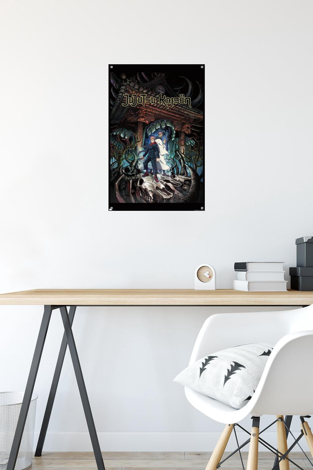 Jujutsu Kaisen - Key Art English Wall Poster with Pushpins, 14.725" x 22.375"
