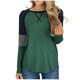 thumbnail image 2 of Pntutb Moda Mujer Cuello Redondo Manga Larga Estampado Patchwork Casual Camiseta Blusa Pntutb Pntutb-2092, 2 of 6