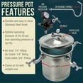 thumbnail image 3 of TCP Global Pressure Tank Paint Spray Gun with 1.5 Mm Nozzle 2-1/2 Gal. Pressure Pot & Spray Gun with Hoses, 3 of 7