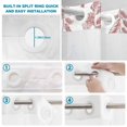 thumbnail image 4 of No Hook Shower Curtain, Red Botanical Shower Curtains for Bathroom with See Through Top Window, Pastoral Elegant Spring Floral Waterproof & Washable Bath Curtain Stall 48"x72", 4 of 9