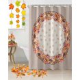 thumbnail image 2 of Fall Shower Curtain Red Orange Maple Leaf Bathroom Curtains with Hooks, Waterproof Fabric Autumn Leaves Thanksgiving Bath Shower Curtains Set for Bathroom Bathtubs Decor 72x84 Inch, 2 of 7