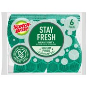 Scotch-Brite Scrub Dots Heavy Duty Sponge, Powerful Scrubbing, Rinses Clean, For Washing Dishes And Cleaning Kitchen, 6 Scrub Sponges