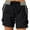 Black, variant on Simua Women's Summer Cargo Shorts Color Blcok Multi Pocket Drawstring Elastic Waist Shorts
