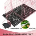 thumbnail image 5 of ZHOUB 36 Inch Dog Crates for Small Medium Dogs Folding Mental Wire Crates Dog Kennels Outdoor and Indoor Pet Dog Cage Crate with Double-Door,Divider Panel, Removable Tray and Handle,Blue-36''-pink, 5 of 14