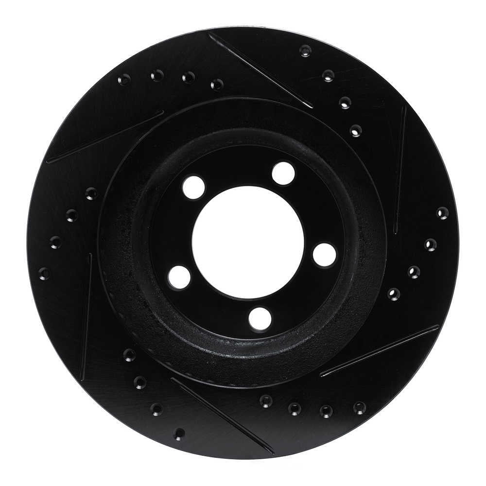 Dynamic Friction Company 633-54042L DFC Brake Rotor - Drilled And Slotted - Black