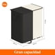 thumbnail image 3 of Doble Cesto de la Colada con Tapa y Bolsas Extraíbles para la Ropa, Pongotodo Plegable para la Ropa Sucia con 2 Separadores y Asas, para el Dormitorio, Lavadero, Armario, Baño, Blanco y Negro, 3 of 3