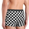 thumbnail image 6 of Classic Popular Geometric Checkered Plaid Pattern Underwear Men Stretch Boxer Briefs Shorts Panties Soft Underpants For Homme, 6 of 7
