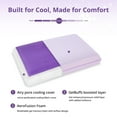 thumbnail image 5 of EGOHOME Single Cooling Gel Bed Pillow, Memory Foam Pillow, Standard Queen, Purple, Cooling Removable Cover, Medium-soft, 5 of 10