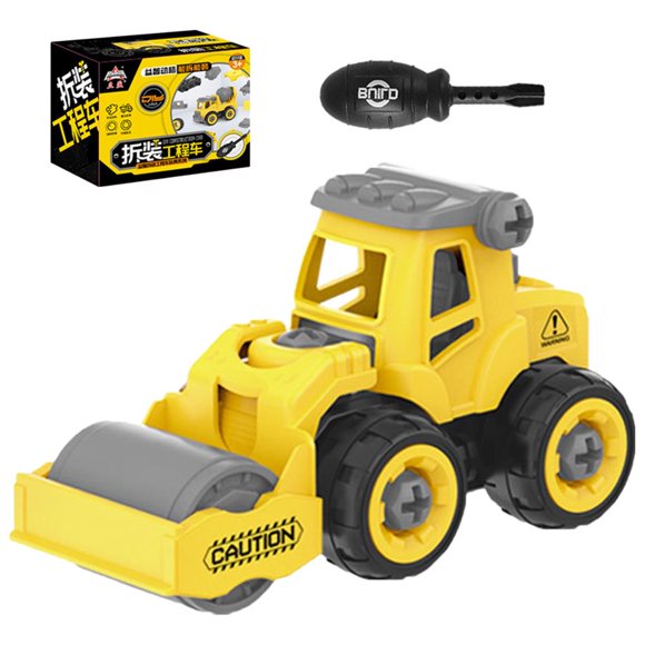 Jouet de Véhicule d'Ingénierie Bricolage Construction Excavatrice Tracteur pour Enfants Garçon (24 Pcs)