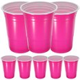 thumbnail image 5 of LIYUNMIAO 20pcs Plastic Cocktail Glasses 16oz Rosy Tumblers for Wedding Camping Party, 5 of 6