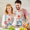 thumbnail image 3 of Pioneer Flower Floral Print Pattern Apron for Women and Men, Cotton Linen Waterproof with Pockets, Adjustable, 33x27 Inch for Kitchen, Gardening, BBQ, Salon, 3 of 6