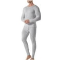 thumbnail image 2 of Pitauce Mens Modal Thermal Underwear Thin Long Johns Lightweight Stretchy Base Layer Tops with Bottoms (Available in Big & Tall, M-5XL), 2 of 9