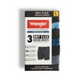 thumbnail image 4 of Wrangler Dry Flex 6" Wool Boxer Brief Men's Underwear, XL, Turbulence/Titan/Coronet Blue, 3-Pack, 4 of 8