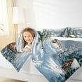 thumbnail image 4 of Feelyou Winter Rustic Cabin Bedding Comforter Set, Kawaii Christmas Reindeer Twin Comforter Sets, Nature Scenery Reversible Bedding Set, Lightweight Room Decor, 2pcs, 4 of 8